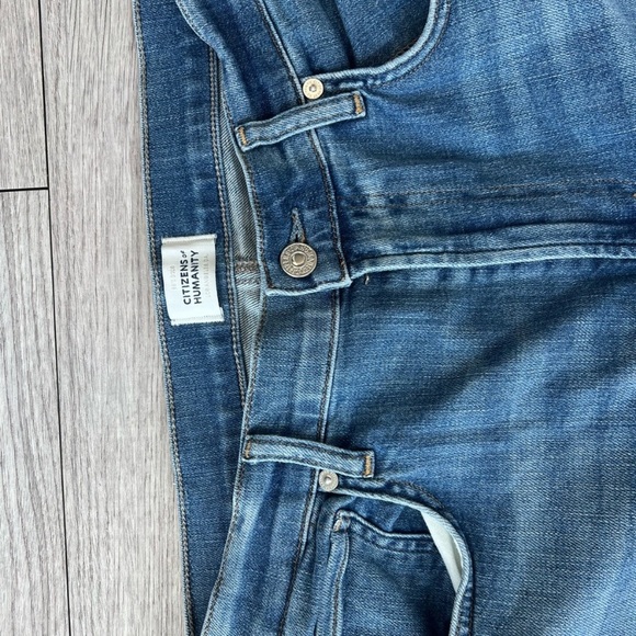 Anthropologie Citizens of Humanity Lyra High Rise Wide Leg Cropped Blue Jeans 29 - Picture 4 of 8